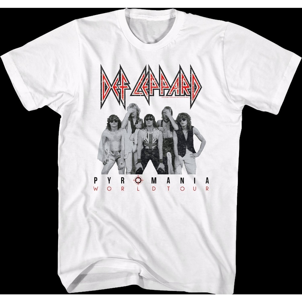 Pyromania World Tour Def Leppard T-Shirt, Unisex Tee, Gift For Pop Music Fan